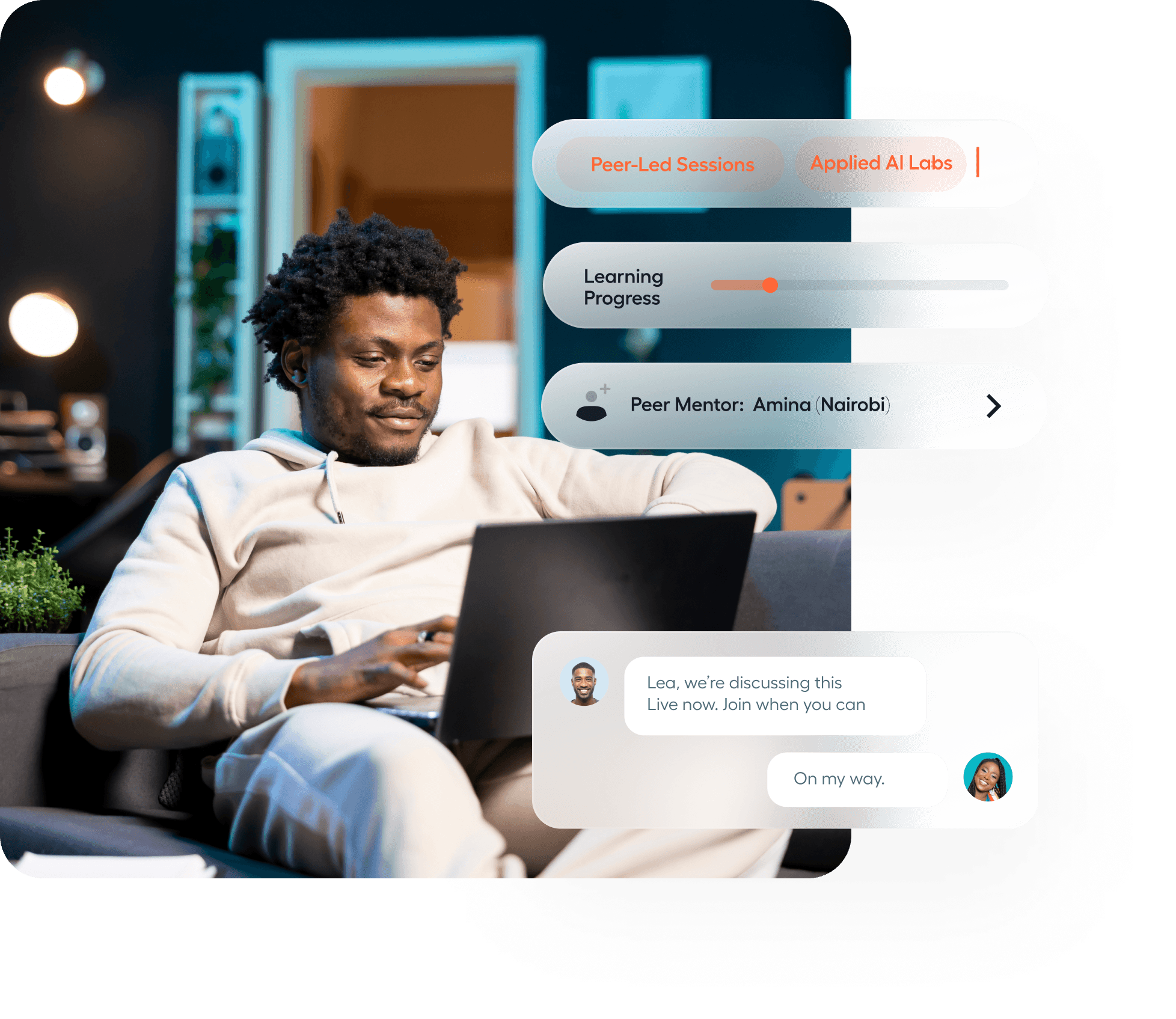 Hero Illustration: AI Learning Platform